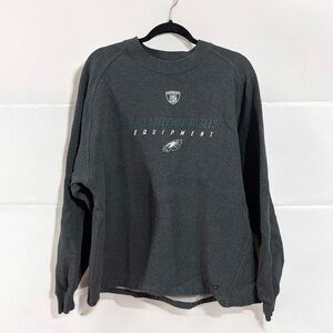 Philadelphia Eagles NFL Equipment Sweatshirt Reebok Gray Crewneck Large Vintage